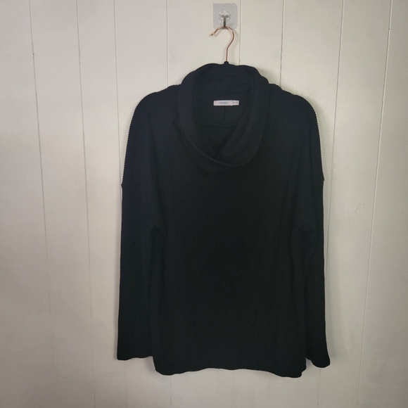 Rickis Black Cowl Neck Ribbed Plush Sweater Size XXL Loungewear Casual - Picture 8 of 9